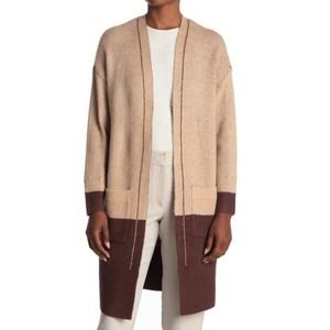 Devotion By Cyrus Winter Sky/Med H Grey Colorblock Cardigan NWT Size Small